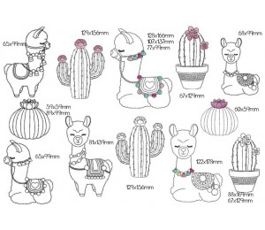 Stickdatei - Kaktus1 Line Art